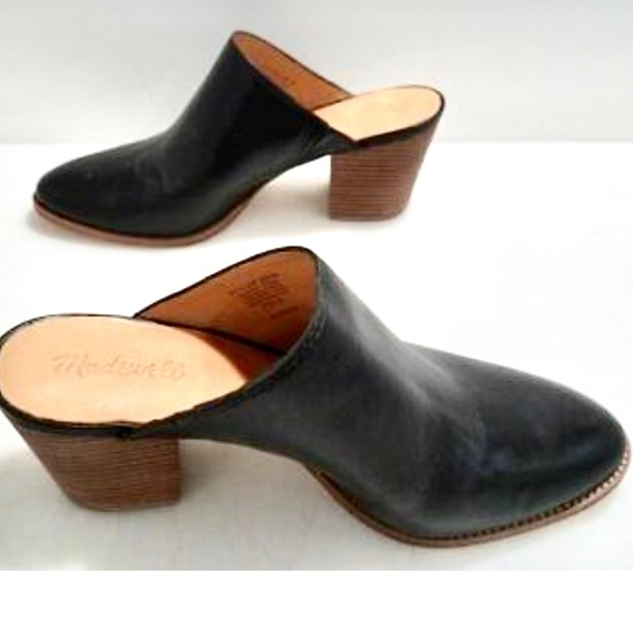 Madewell Harper NWOB Mules Black 9.5 Heels Clogs Shoes - Picture 5 of 8